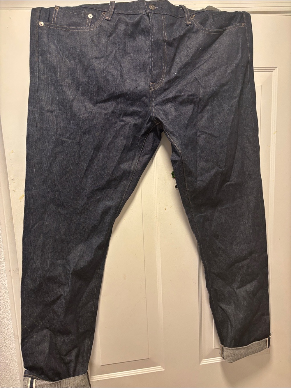 Uniqlo Men's Indigo salvaged skinny Fit Jeans